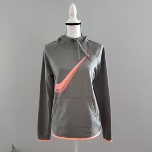 NIKE Dri-Fit Women's Gray Hooded Sweatshirt Gray S